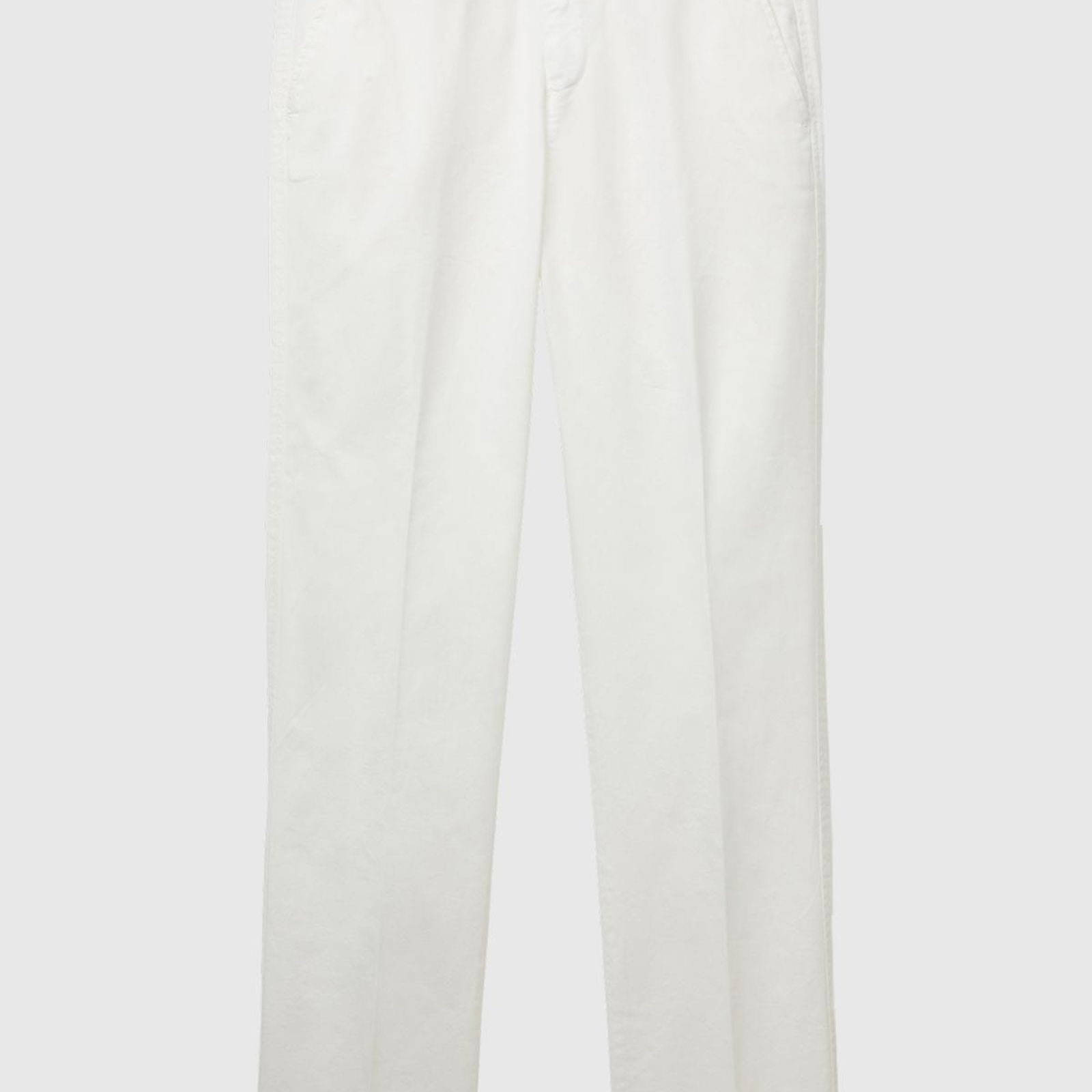 Kadın Beyaz Elastanlı Basic Chino Pantolon