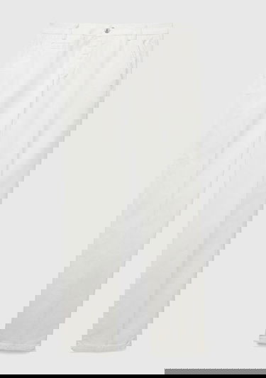  Kadın Beyaz Elastanlı Basic Chino Pantolon