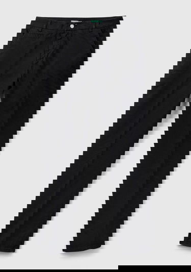  Kadın Siyah Elastanlı Basic Chino Pantolon