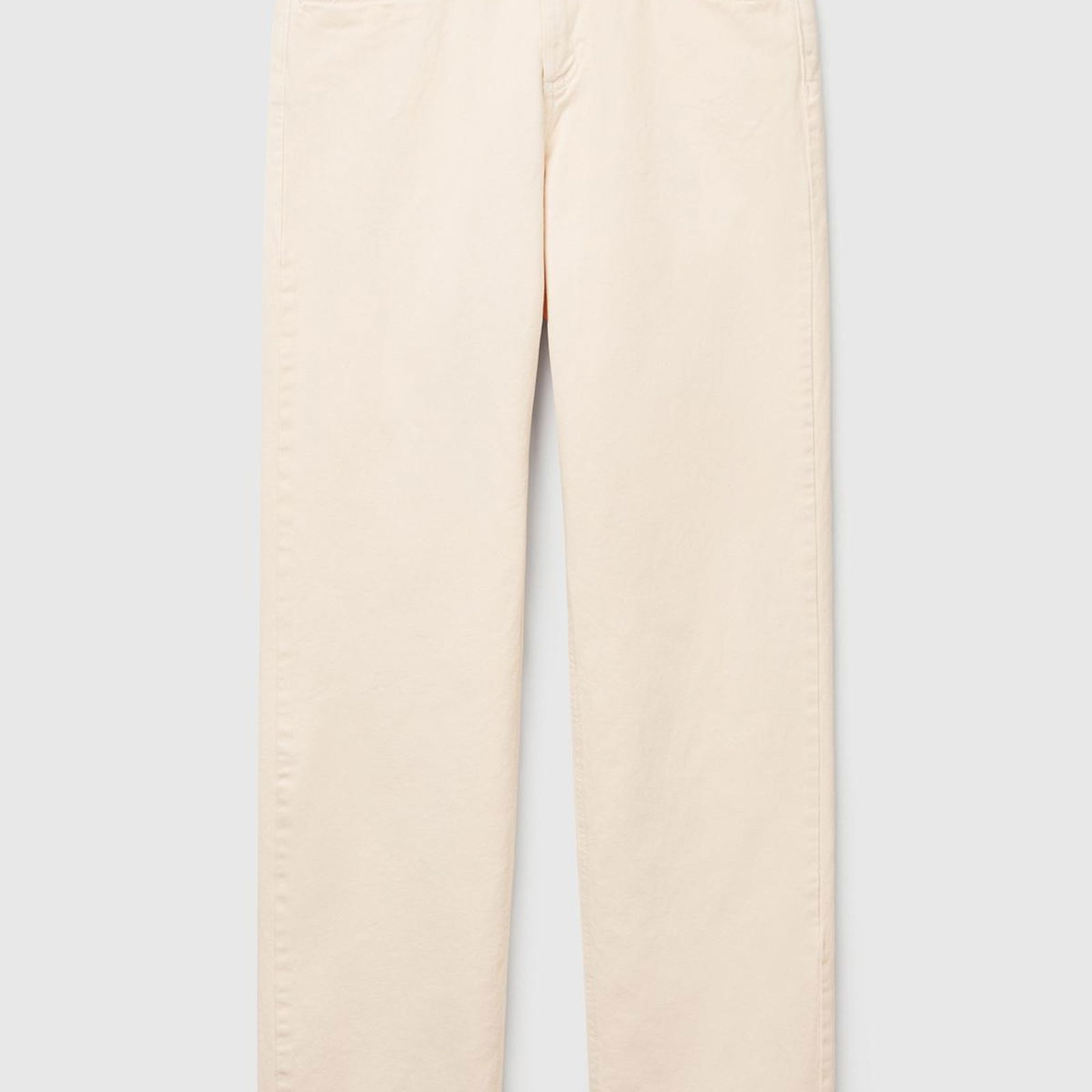 Kadın Krem %100 Pamuk Normal Bel Regular Fit Denim Pantolon