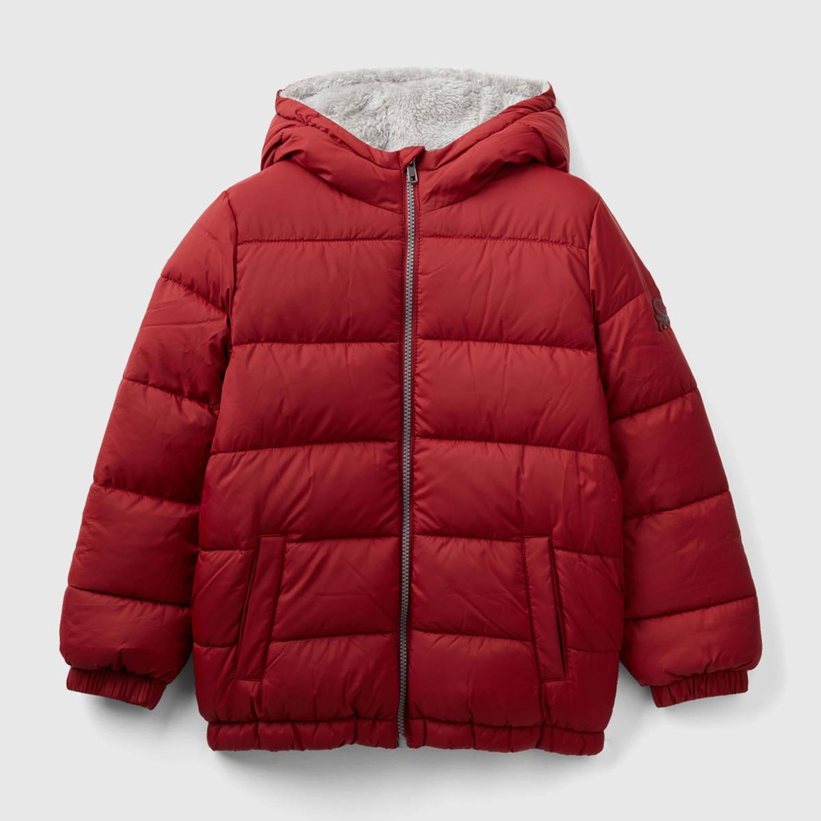 Erkek Çocuk Bordo İçi Kürklü Mont