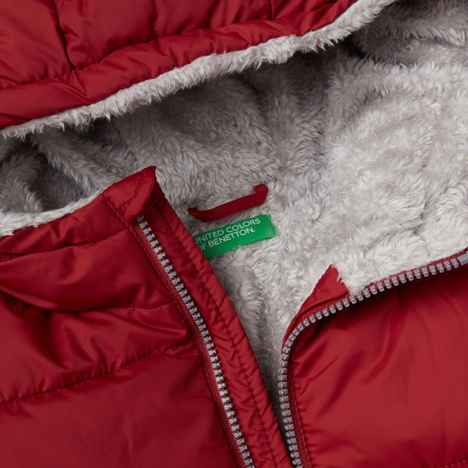 Erkek Çocuk Bordo İçi Kürklü Mont