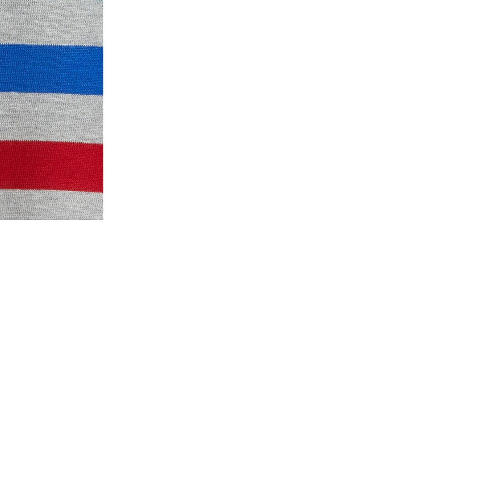 Erkek Çocuk Gri Mix Yatay Çizgili Bileğinde Benetton Yazılı Sweatshirt