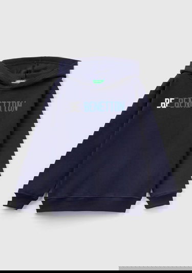  Erkek Çocuk Lacivert Slogan Baskılı Sweatshirt