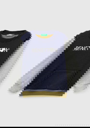  Erkek Çocuk Lacivert Mix Slogan Baskılı Sweatshirt