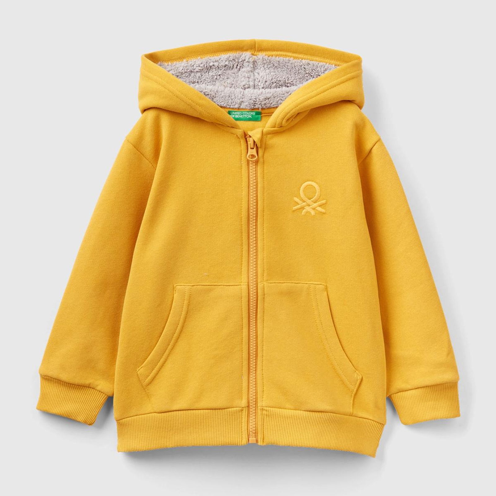 Erkek Çocuk Hardal Sarı Benetton Logolu Sweatshirt