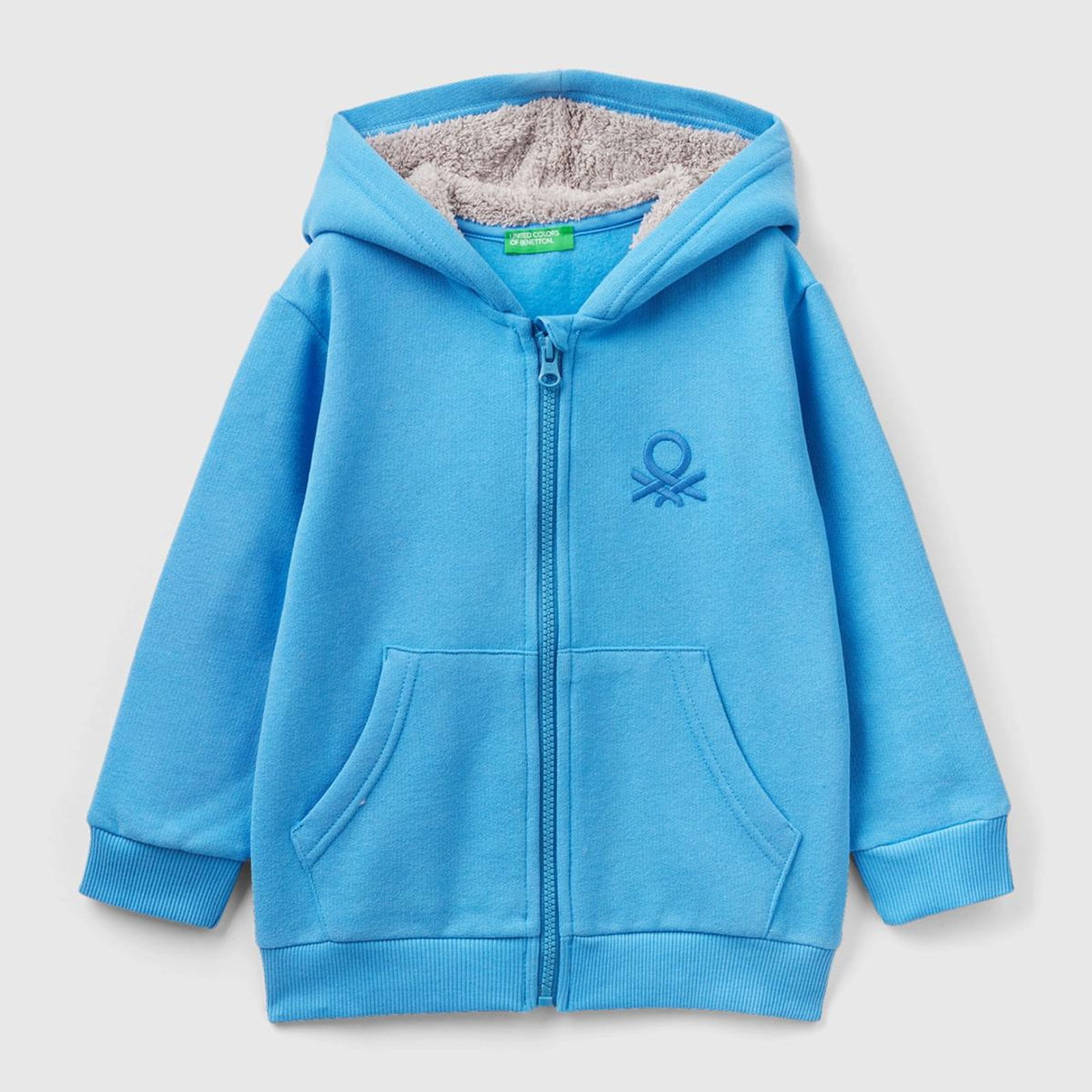 Erkek Çocuk Mavi Benetton Logolu Sweatshirt