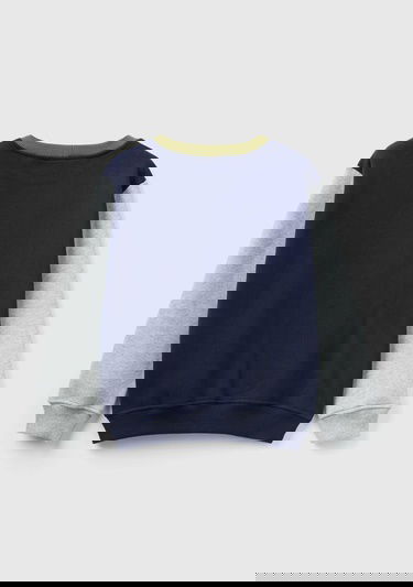  Erkek Çocuk Haki Mix Slogan Baskılı Sweatshirt