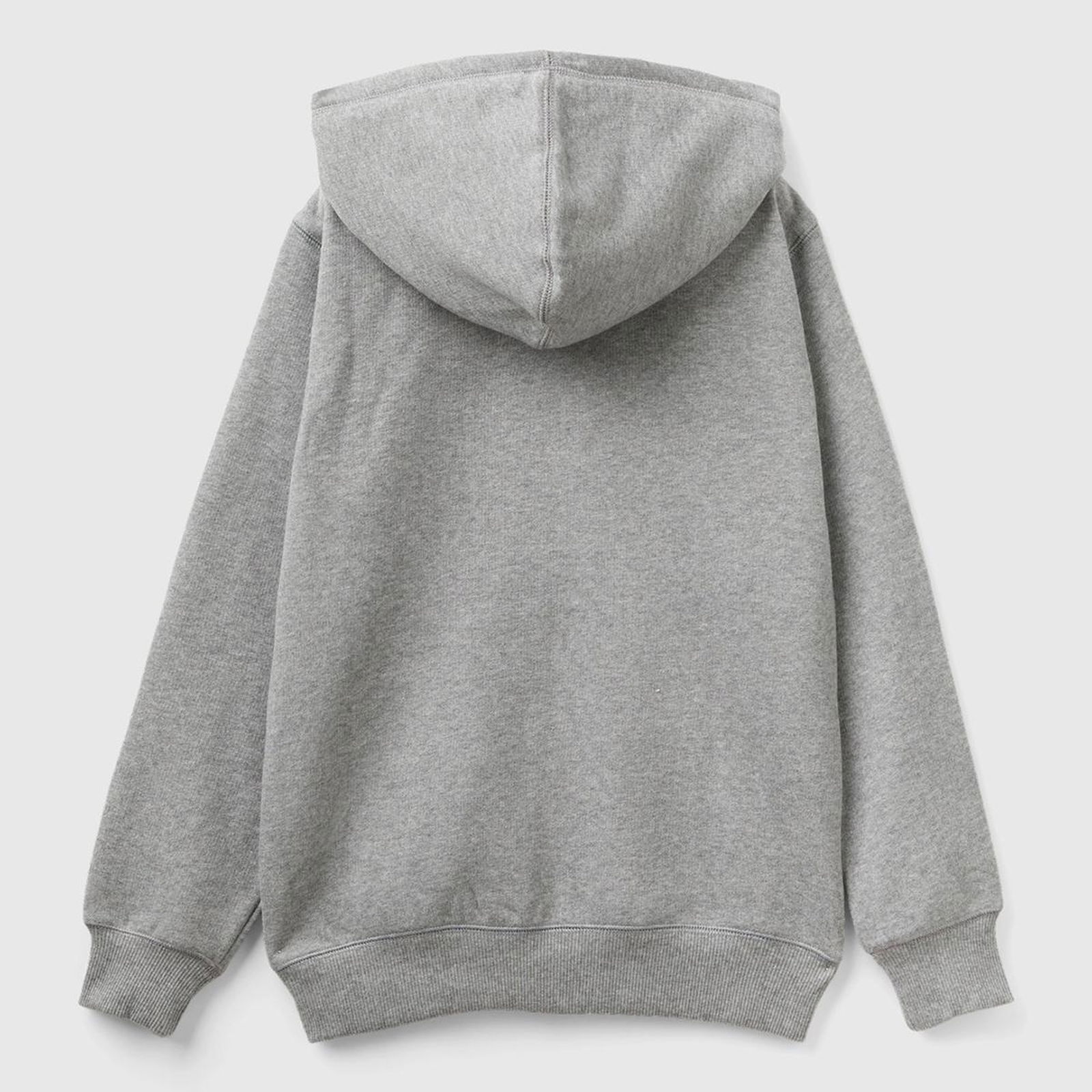 Erkek Çocuk Antrasit Melanj Benetton Logolu İçi Peluşlu Sweatshirt