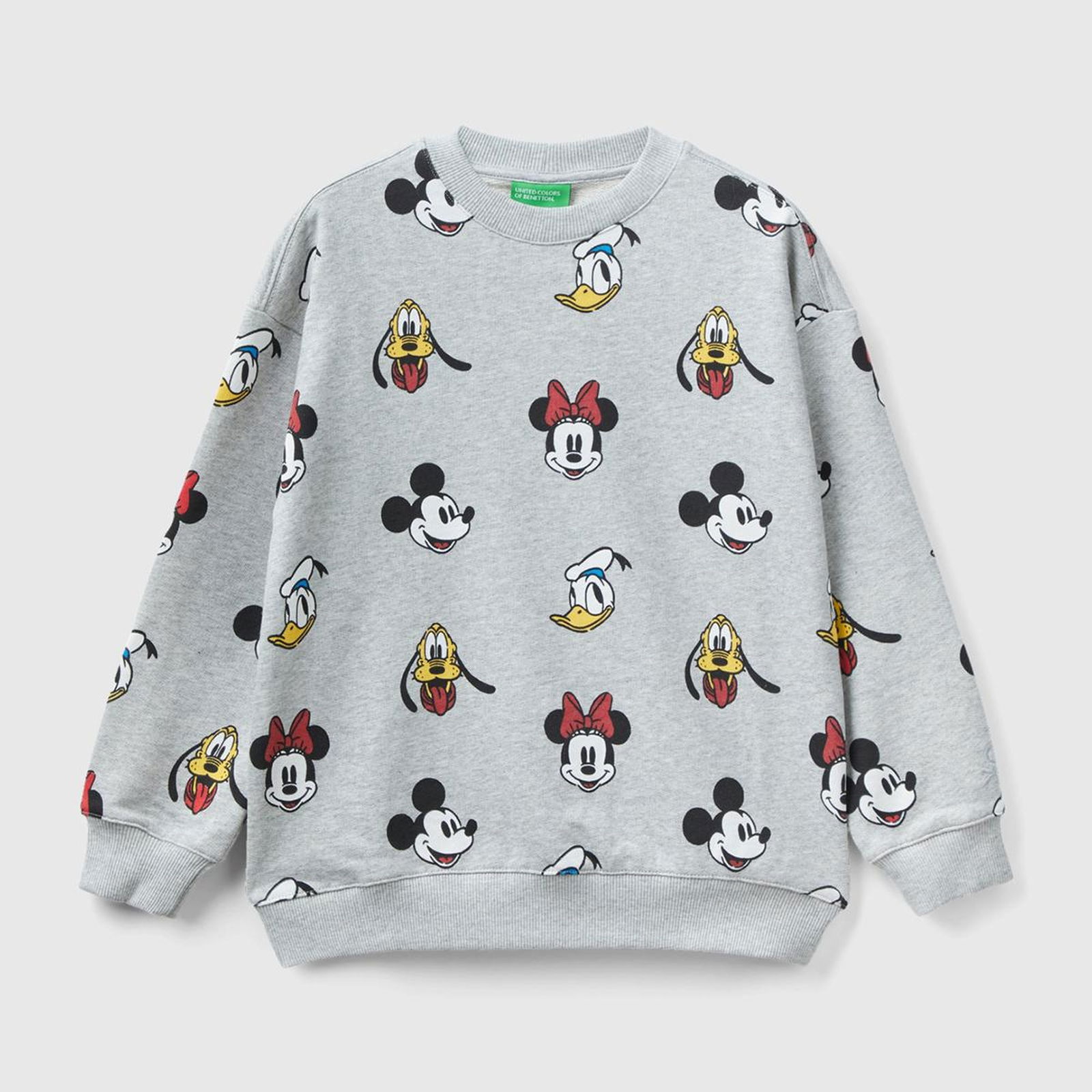 Erkek Çocuk Gri Mix Disney Karakter Baskılı Sweatshirt