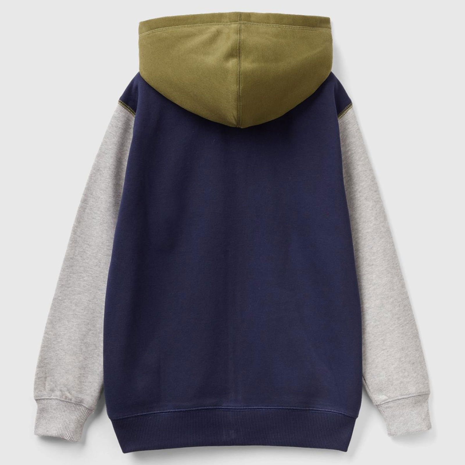 Erkek Çocuk Haki Mix Benetton Logolu İçi Peluşlu Sweatshirt