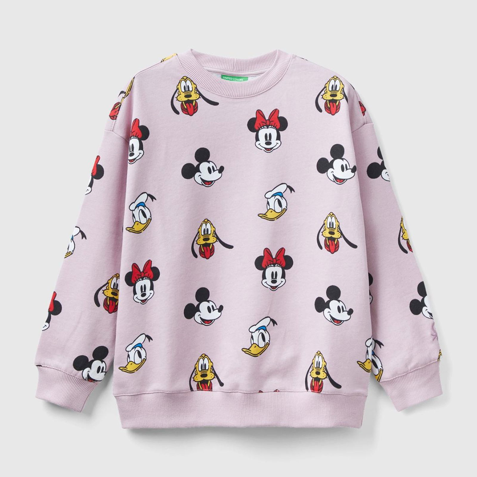 Erkek Çocuk Gül Kurusu Disney Karakter Baskılı Sweatshirt