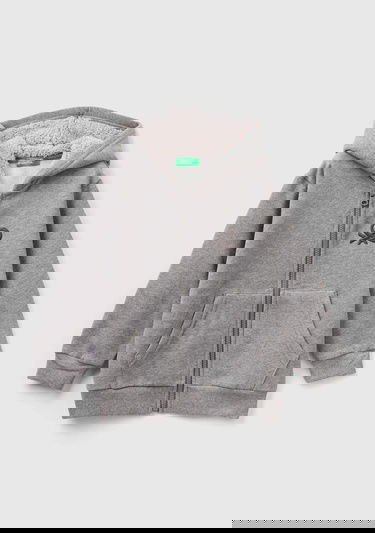  Erkek Çocuk Antrasit Melanj Benetton Logolu Sweatshirt