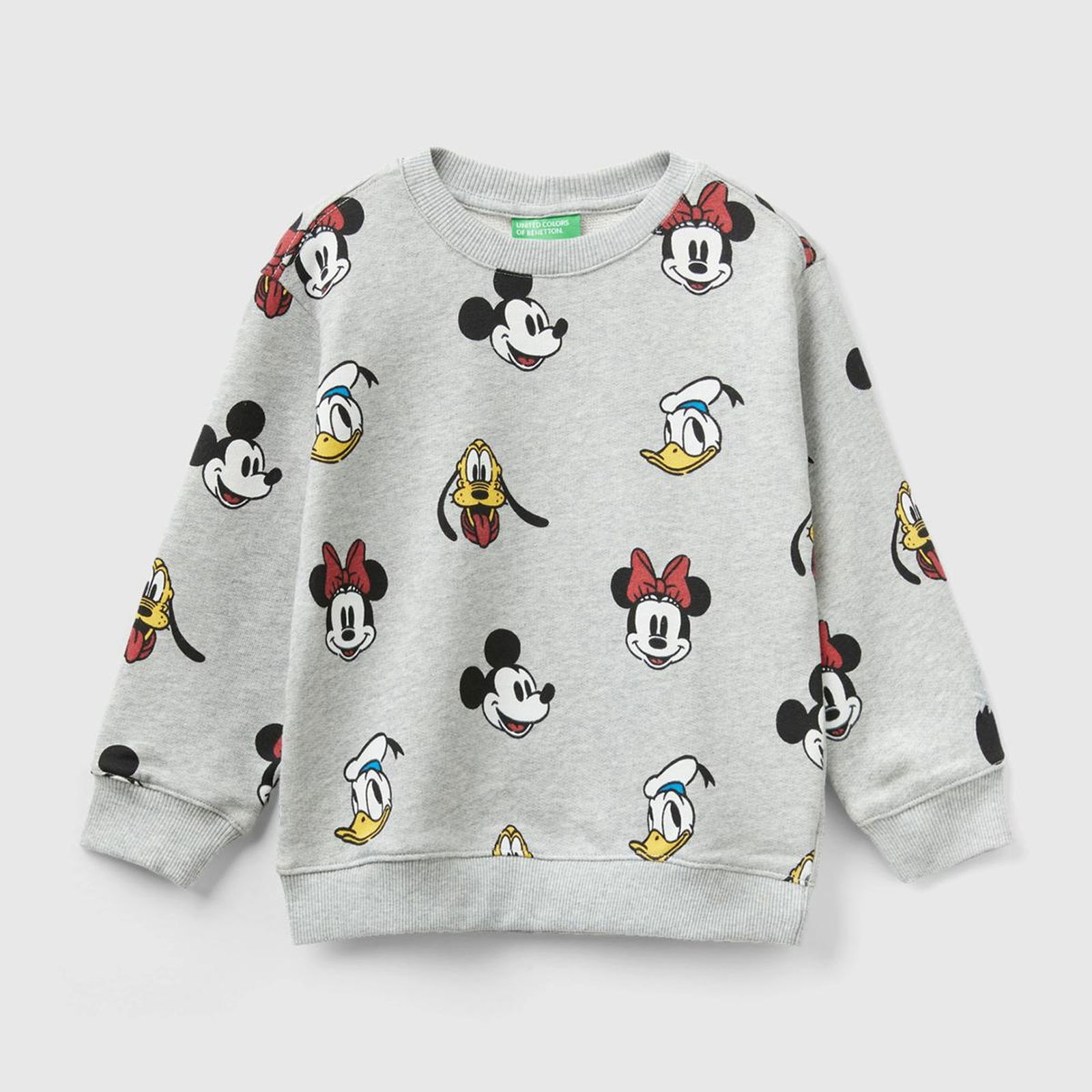 Erkek Çocuk Gri Mix Disney Karakter Baskılı Sweatshirt