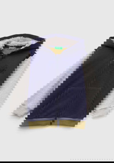  Erkek Çocuk Lacivert Mix Benetton Logolu Sweatshirt