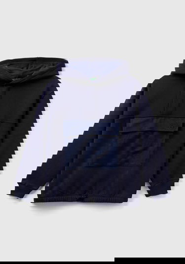  Erkek Çocuk Lacivert Önü Cep Detaylı Sweatshirt