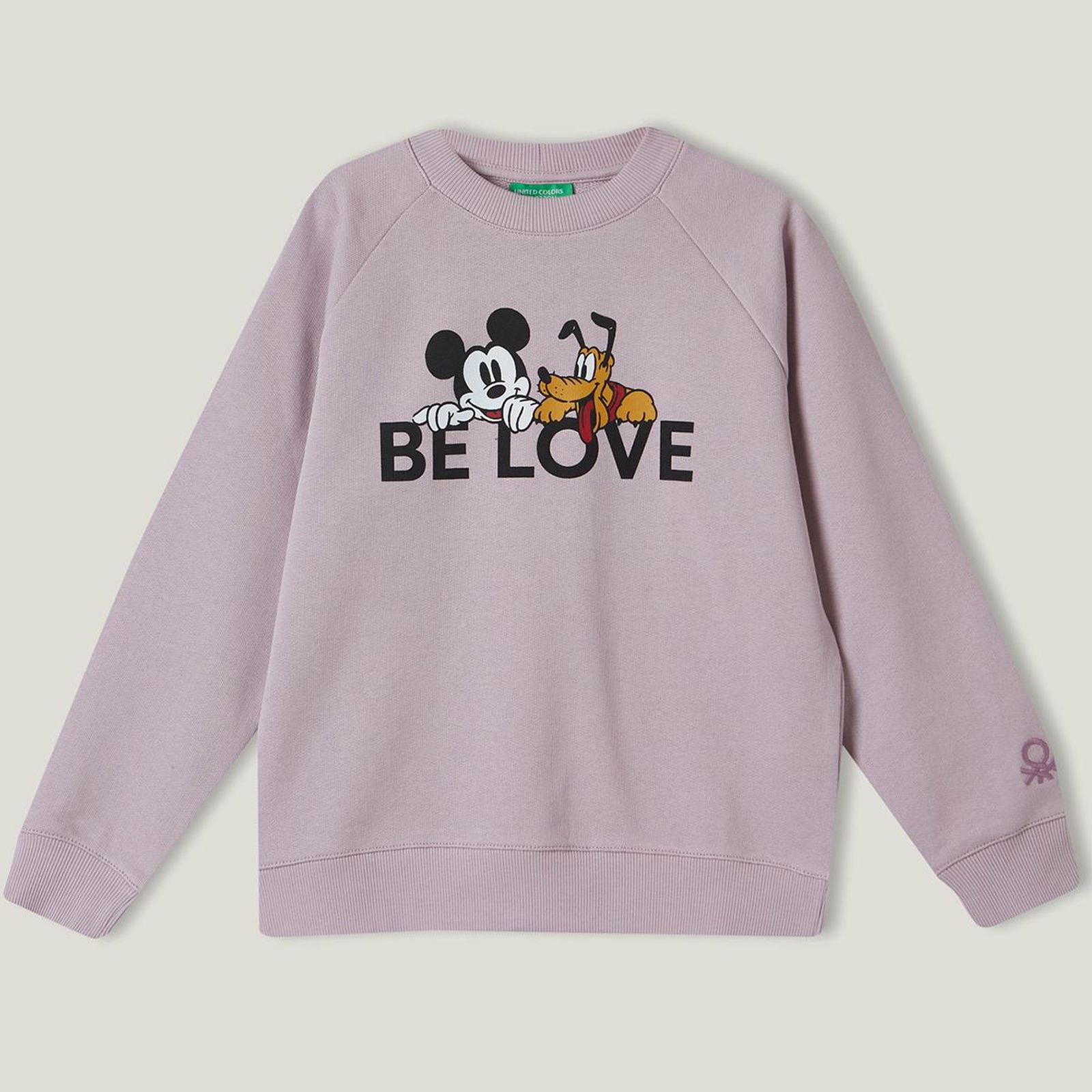 Erkek Çocuk Gül Kurusu Disney Karakter Slogan Baskılı Sweatshirt