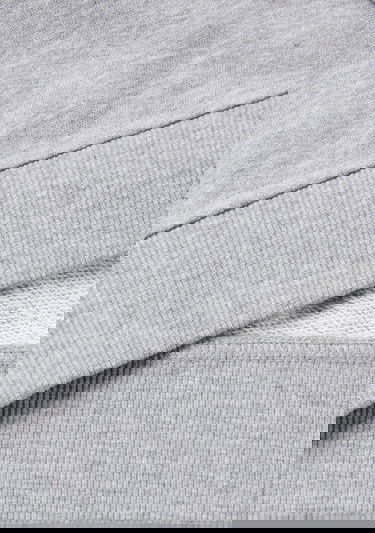  Erkek Çocuk Gri Melanj Slogan Baskılı Düşük Omuzlu Sweatshirt