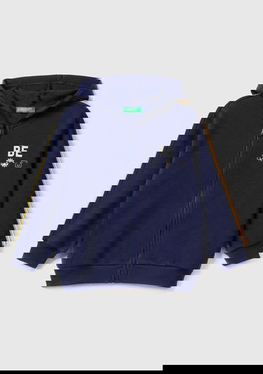  Erkek Çocuk Lacivert Grafik Baskılı Sweatshirt