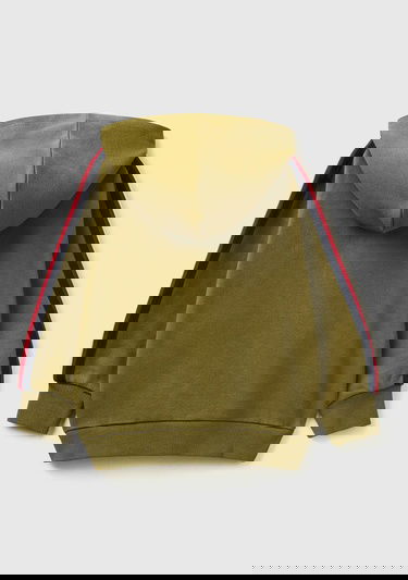  Erkek Çocuk Haki Grafik Baskılı Sweatshirt