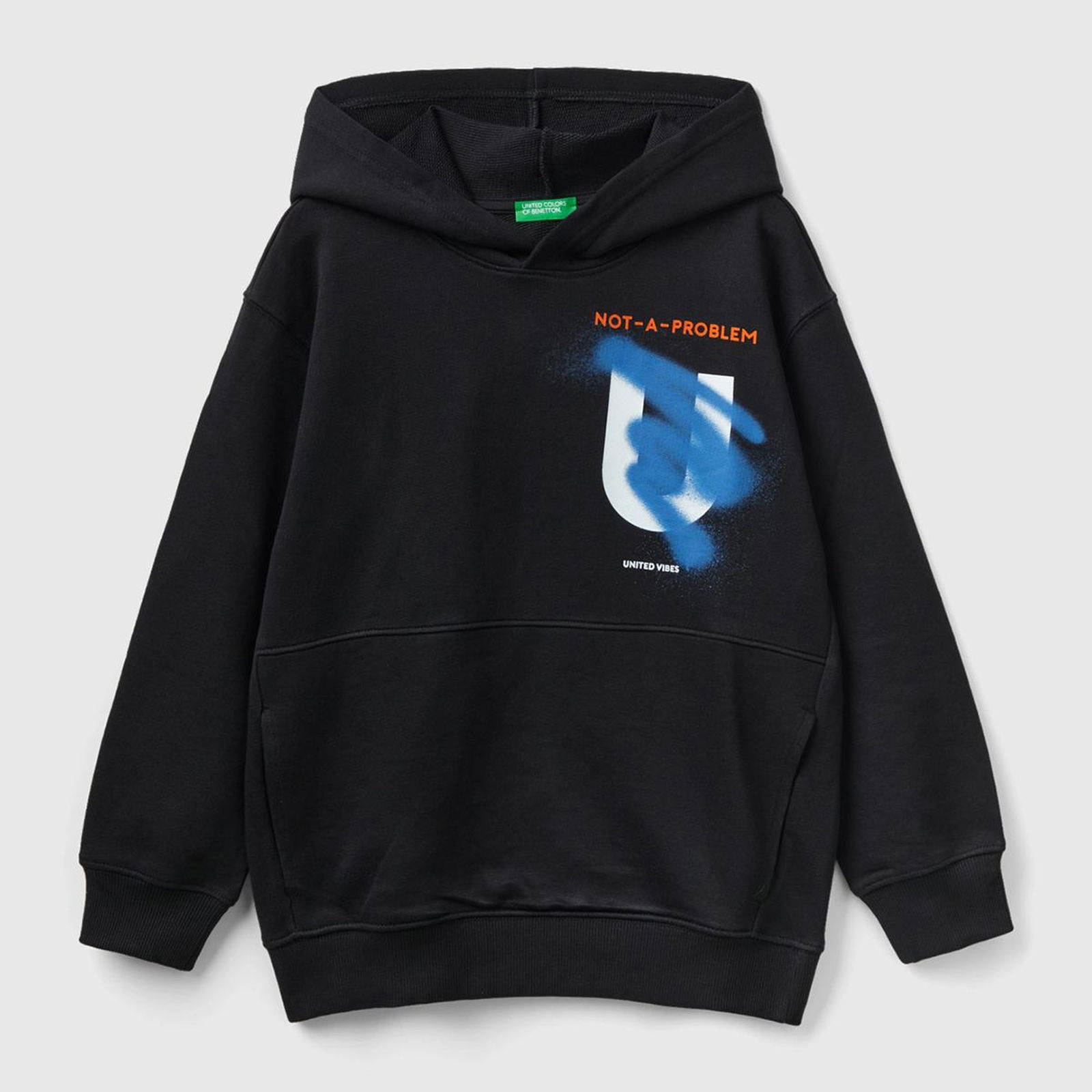 Erkek Çocuk Siyah Grafik Baskılı Sweatshirt