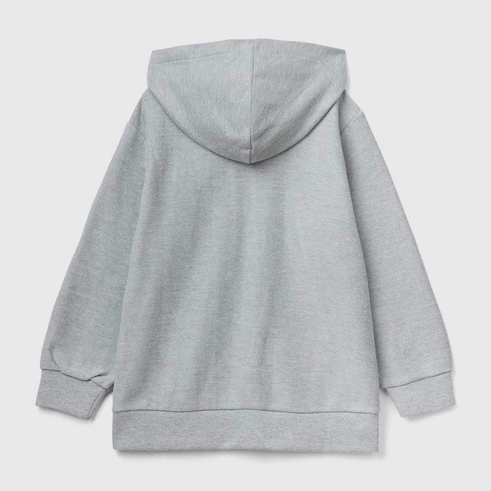 Erkek Çocuk Gri Melanj BE Baskılı Büyük Cepli Sweatshirt