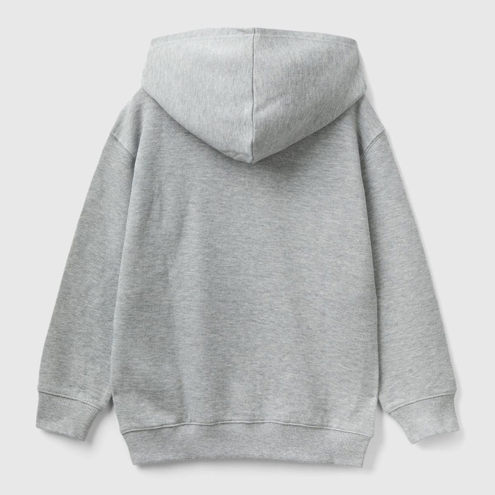 Erkek Çocuk Gri Melanj Grafik Baskılı Sweatshirt