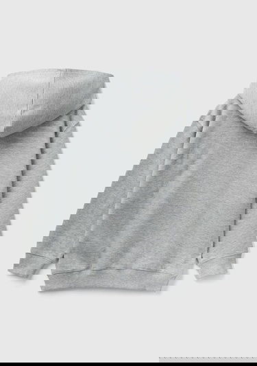  Erkek Çocuk Gri Melanj Grafik Baskılı Sweatshirt