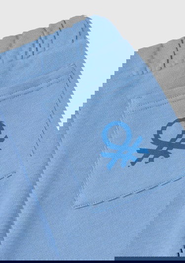  Erkek Çocuk Havacı Mavi Arka Cebi Logo Eşofman Altı