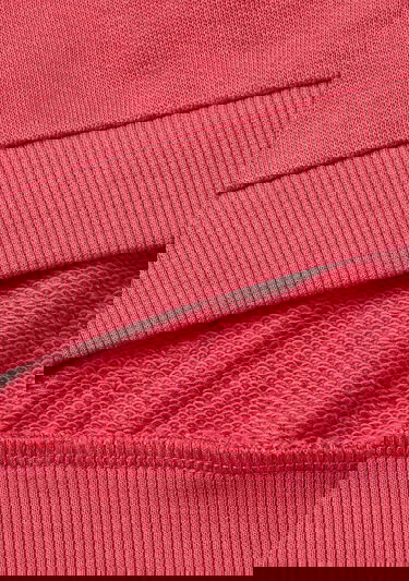 Kız Çocuk Gül Kurusu Önü İşlemeli Ribana Detaylı Normal Kesim Bisiklet Yaka Sweatshirt