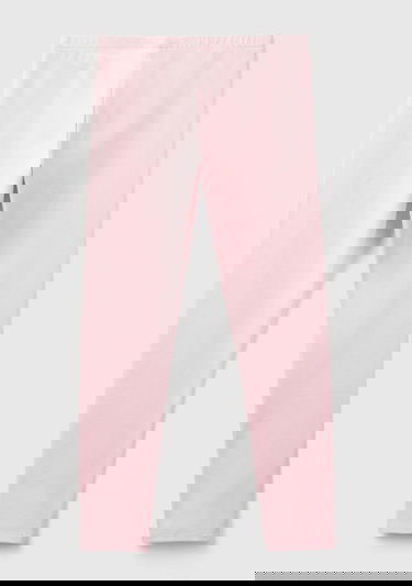  Kız Çocuk Açık Pembe Benetton İşlemeli Tayt