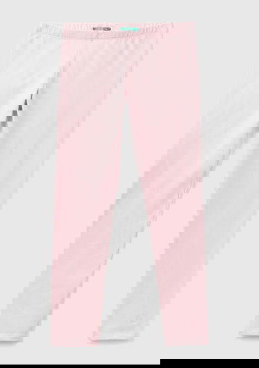  Kız Çocuk Açık Pembe Benetton İşlemeli Tayt