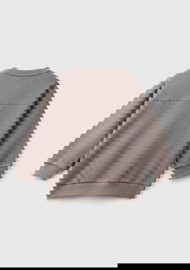  Erkek Çocuk Antrasit Sol Omzu Parlak Detaylı Baskılı Bisiklet Yaka Sweatshirt