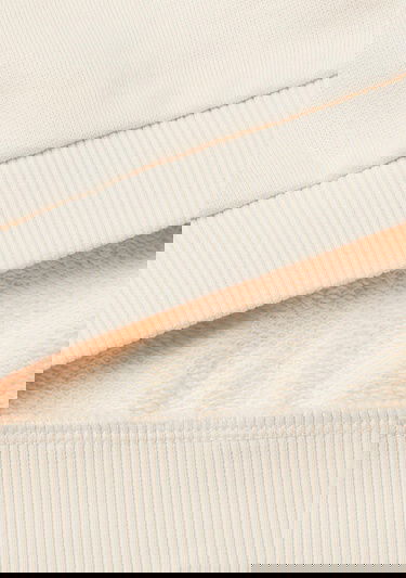  Kız Çocuk Ekru Önü İşlemeli Ribana Detaylı Normal Kesim Bisiklet Yaka Sweatshirt