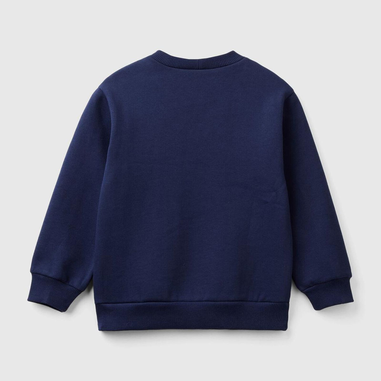 Erkek Çocuk Lacivert Etek Ucu Logolu Mickey Mouse Baskılı Bisiklet Yaka Sweatshirt
