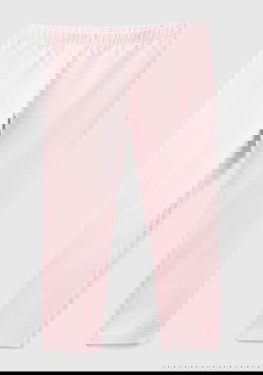  Kız Çocuk Açık Pembe Benetton Logolu Uzun Tayt