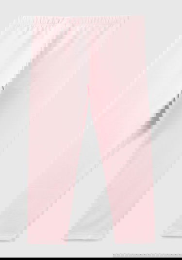  Kız Çocuk Açık Pembe Benetton Logolu Uzun Tayt