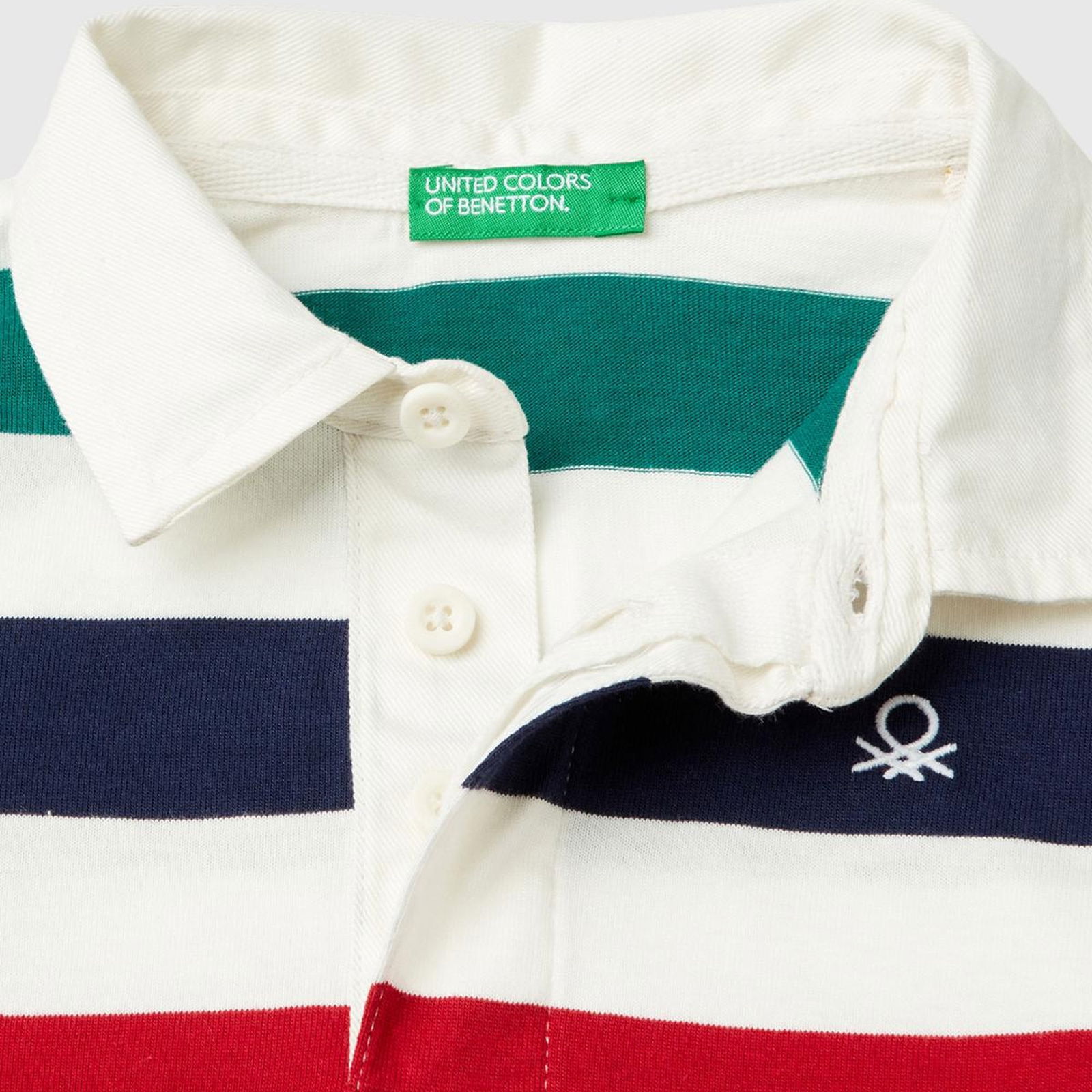 Erkek Çocuk Renkli Mix Göğsü Logo İşlemeli Çizgi Detaylı Polo Yaka T-Shirt