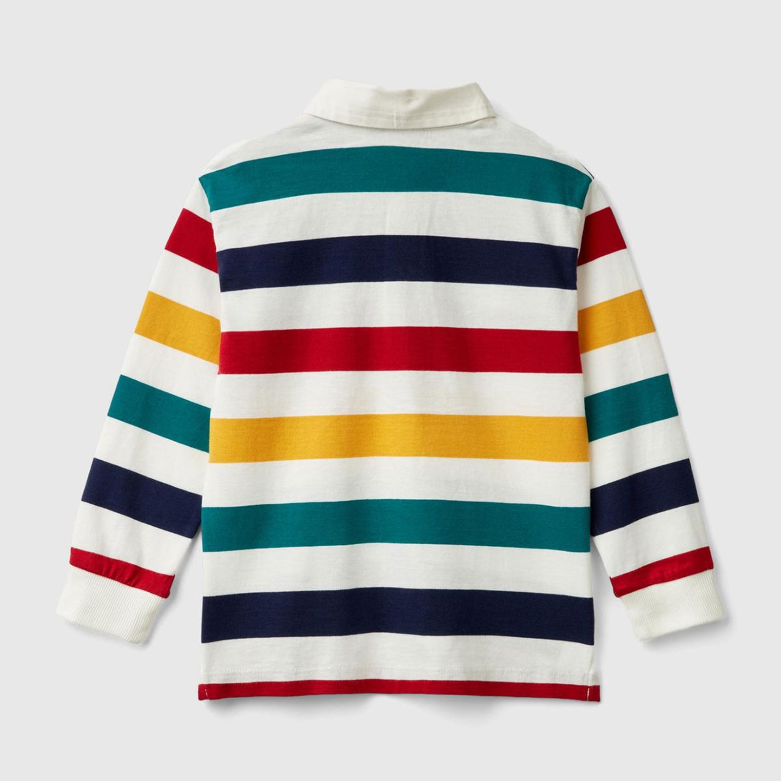 Erkek Çocuk Renkli Mix Göğsü Logo İşlemeli Çizgi Detaylı Polo Yaka T-Shirt
