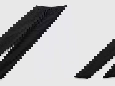  Erkek Çocuk Siyah Arka Cebi Logo İşlemeli Dört Cepli Jogger Pantolon