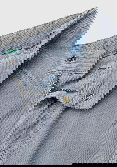  Erkek Çocuk Havacı Mavi Arka Cebi Logo İşlemeli 6 Cepli Oversize Pantolon