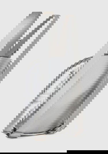  Kız Çocuk Gümüş İki Bölmeli Metal Fermuarlı Suni Deri Sırt Çantası