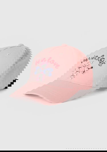  Erkek Çocuk Açık Pembe Slogan Baskılı Kep Şapka