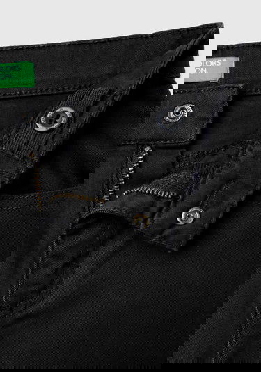  Erkek Çocuk Siyah 5 Cepli Gabardin Pantolon
