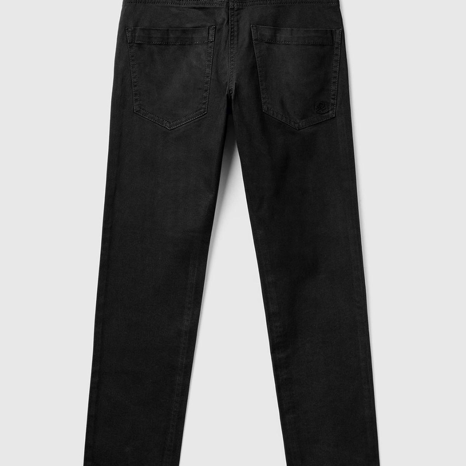 Erkek Çocuk Siyah 5 Cepli Gabardin Pantolon