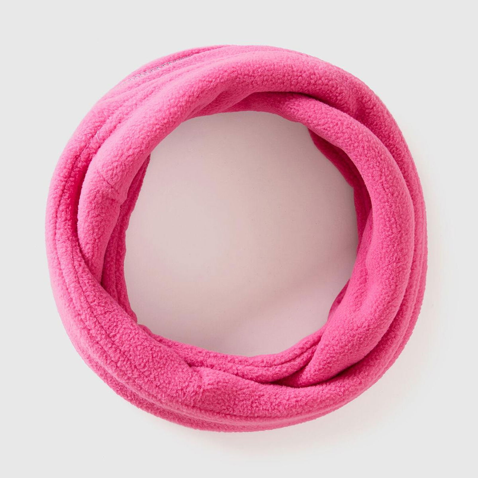 Erkek Çocuk Pembe Logo İşlemeli Polar Boyunluk