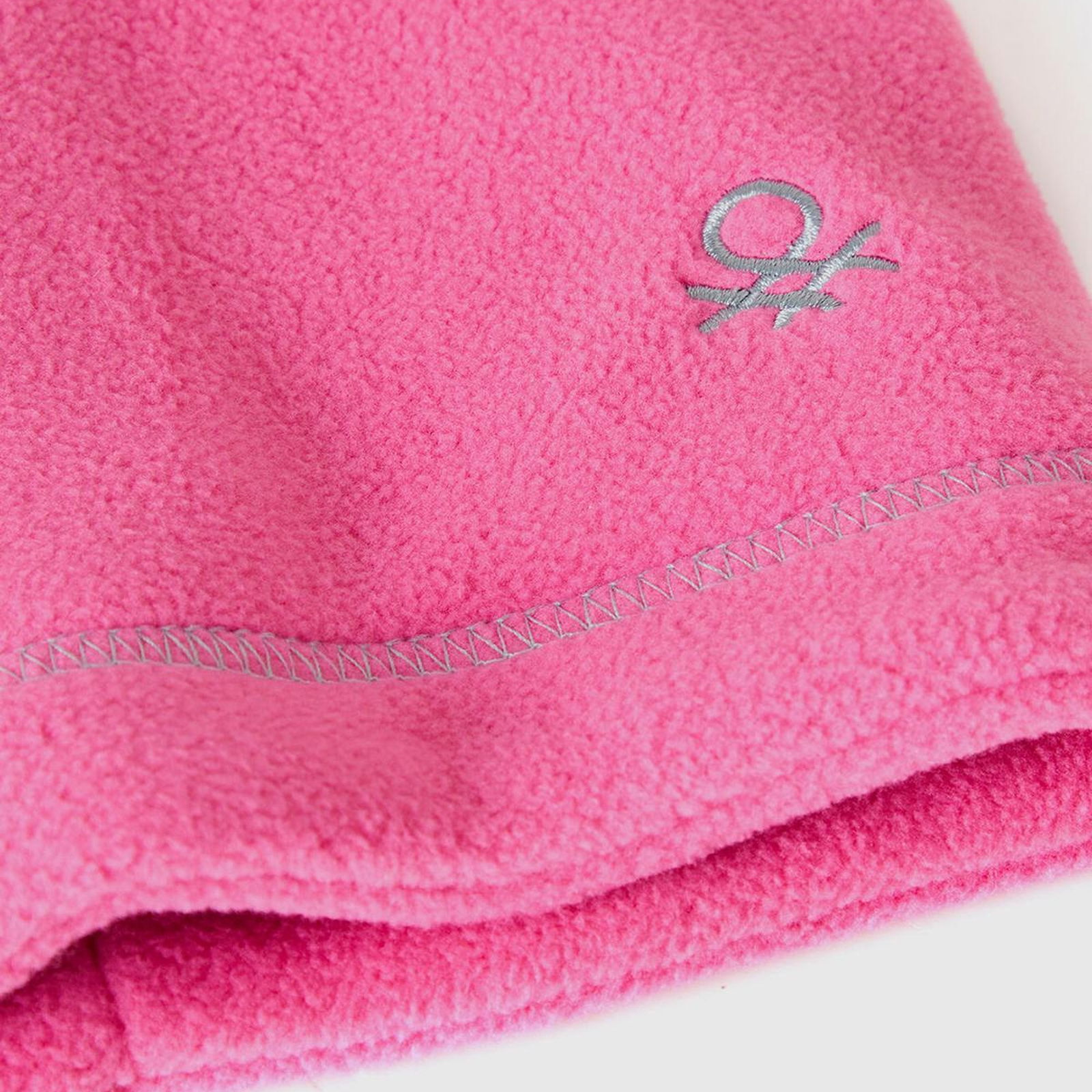 Erkek Çocuk Pembe Logo İşlemeli Polar Boyunluk