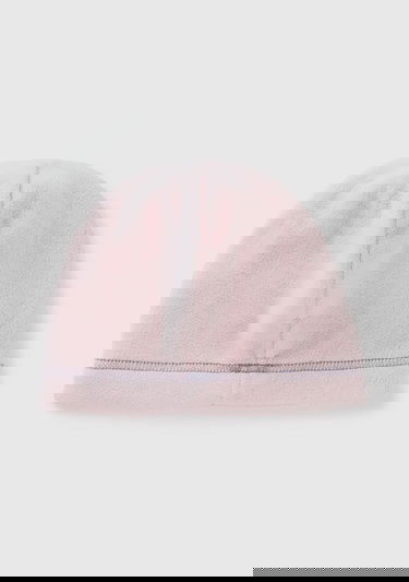  Erkek Çocuk Toz Pembe Logo İşlemeli Yuvarlak Polar Bere