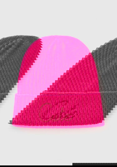  Erkek Çocuk Neon Pembe Yün Karışımlı Slogan Yazılı Bere
