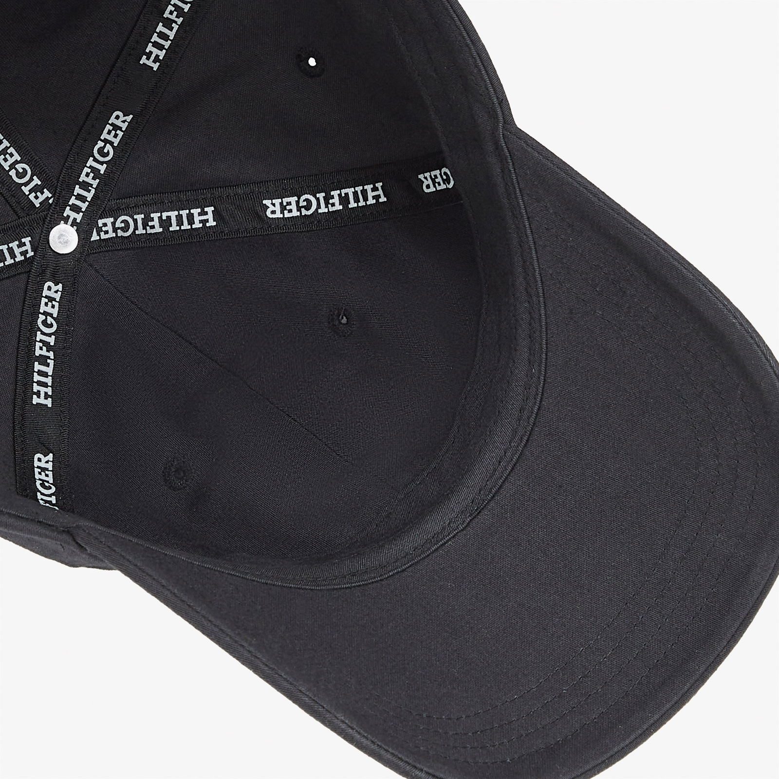 Tommy Hilfiger Th Monotype Soft 6 Panel Erkek Siyah Saç Bandı & Toka